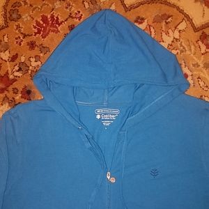Coolibar UPF 50 + Zip Up Hoodie Blue Womens Sz L